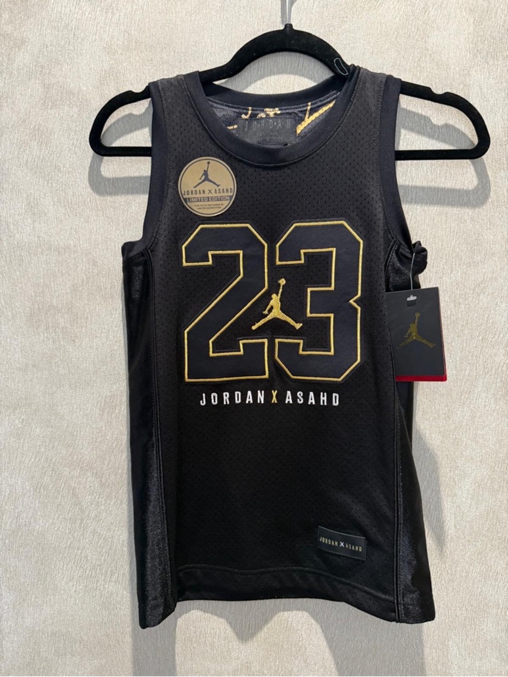 Nike Black and Gold Boys Jersey Tag